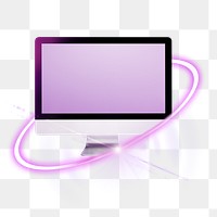 Desktop png computer, internet technology digital sticker in transparent background