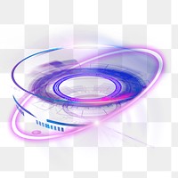 PNG abstract technology circle, digital sticker in transparent background