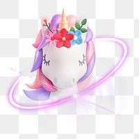Unicorn business png, 3D digital sticker, technology graphic in transparent background