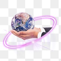 Digital business png, global technology cut out in transparent background