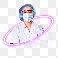 Surgical doctor png, medical tech cut out in transparent background