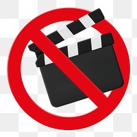 No clapboard png clip art, forbidden sign on transparent background