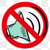 No noise png clip art, forbidden sign on transparent background