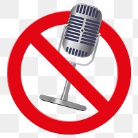 No recording png clip art, forbidden sign on transparent background