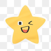 PNG star sticker, collage element, transparent background