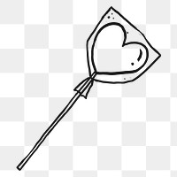 Lollipop png doodle, drawing illustration, transparent background