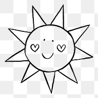 Sunshine png doodle, cute illustration, transparent background