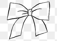 Cute bow png doodle, illustration, transparent background