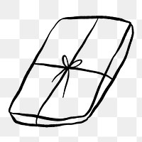 Cute package png doodle, illustration, transparent background