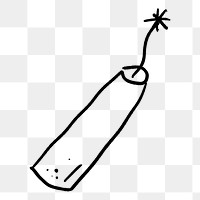 Cute firecracker png doodle, illustration, transparent background