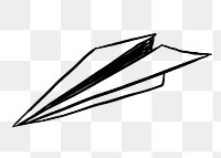 Paper plane png doodle, illustration, transparent background