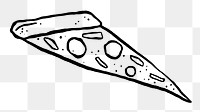 Pizza png doodle, drawing illustration, transparent background