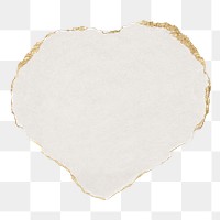 Heart ripped paper png on transparent background