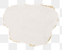 White ripped paper png digital note paper, collage element on transparent background