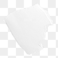 White ripped paper png cut out shape, collage element on transparent background