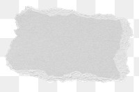 Gray ripped paper png cut out collage element digital note scrap on transparent background