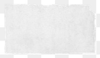 White ripped paper png cut out, rectangular collage element on transparent background