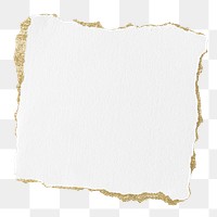 White ripped paper png on transparent background