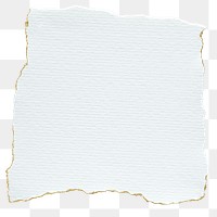 White torn paper png cut out square collage element on transparent background