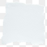 White torn paper png cut out square collage element on transparent background