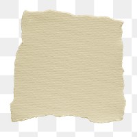 Kraft ripped paper png cut out square collage element on transparent background