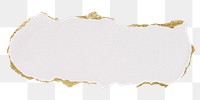 White ripped paper png cut out collage element on transparent background