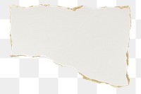 White ripped paper png cut out shape, collage element on transparent background