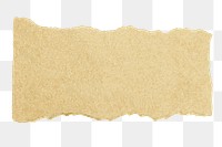 Kraft ripped paper png cut out rectangular strip collage element on transparent background