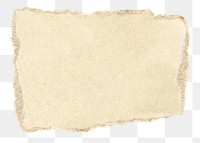 Brown ripped paper png cut out rectangular strip collage element on transparent background