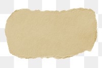 Kraft ripped paper png cut out rectangular strip collage element on transparent background