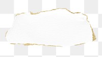 White ripped paper png cut out shape, collage element on transparent background