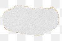 Gray ripped paper png cut out collage element on transparent background