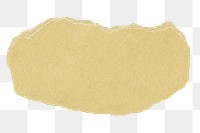 Brown torn paper png cut out, kraft collage element on transparent background