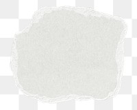 White torn paper png cut out shape, collage element on transparent background