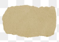 Kraft torn paper png cut out rectangular strip collage element on transparent background