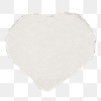 Heart torn paper png on transparent background
