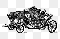 Vintage carriage png sticker,  vehicle illustration on transparent background. Free public domain CC0 image.