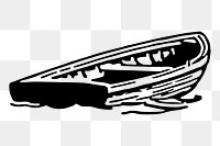 Wooden boat png sticker illustration, transparent background. Free public domain CC0 image.