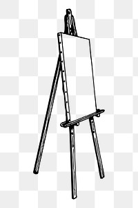 Easel png sticker illustration, transparent background. Free public domain CC0 image.