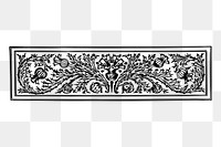 Floral divider png sticker illustration, transparent background. Free public domain CC0 image.