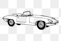 Classic car png sticker, vintage transportation illustration, transparent background. Free public domain CC0 image.