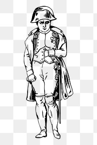 Napoleon Bonaparte png sticker illustration, transparent background. Free public domain CC0 image.