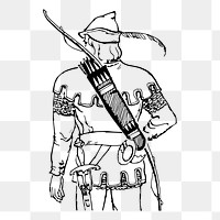 Archer man png sticker illustration, transparent background. Free public domain CC0 image.