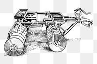 Disc harrow png sticker illustration, transparent background. Free public domain CC0 image.