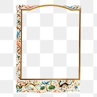 Ornamental border frame png sticker illustration, transparent background. Free public domain CC0 image.