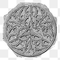 Celtic badge png sticker illustration, transparent background. Free public domain CC0 image.