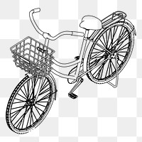 Bicycle png sticker illustration, transparent background. Free public domain CC0 image.