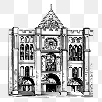 Gothic architecture png sticker illustration, transparent background. Free public domain CC0 image.