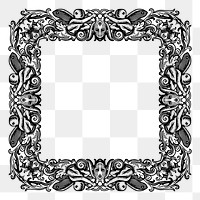 Ornamental border frame png sticker illustration, transparent background. Free public domain CC0 image.