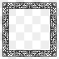 Flourish frame png sticker illustration, transparent background. Free public domain CC0 image.